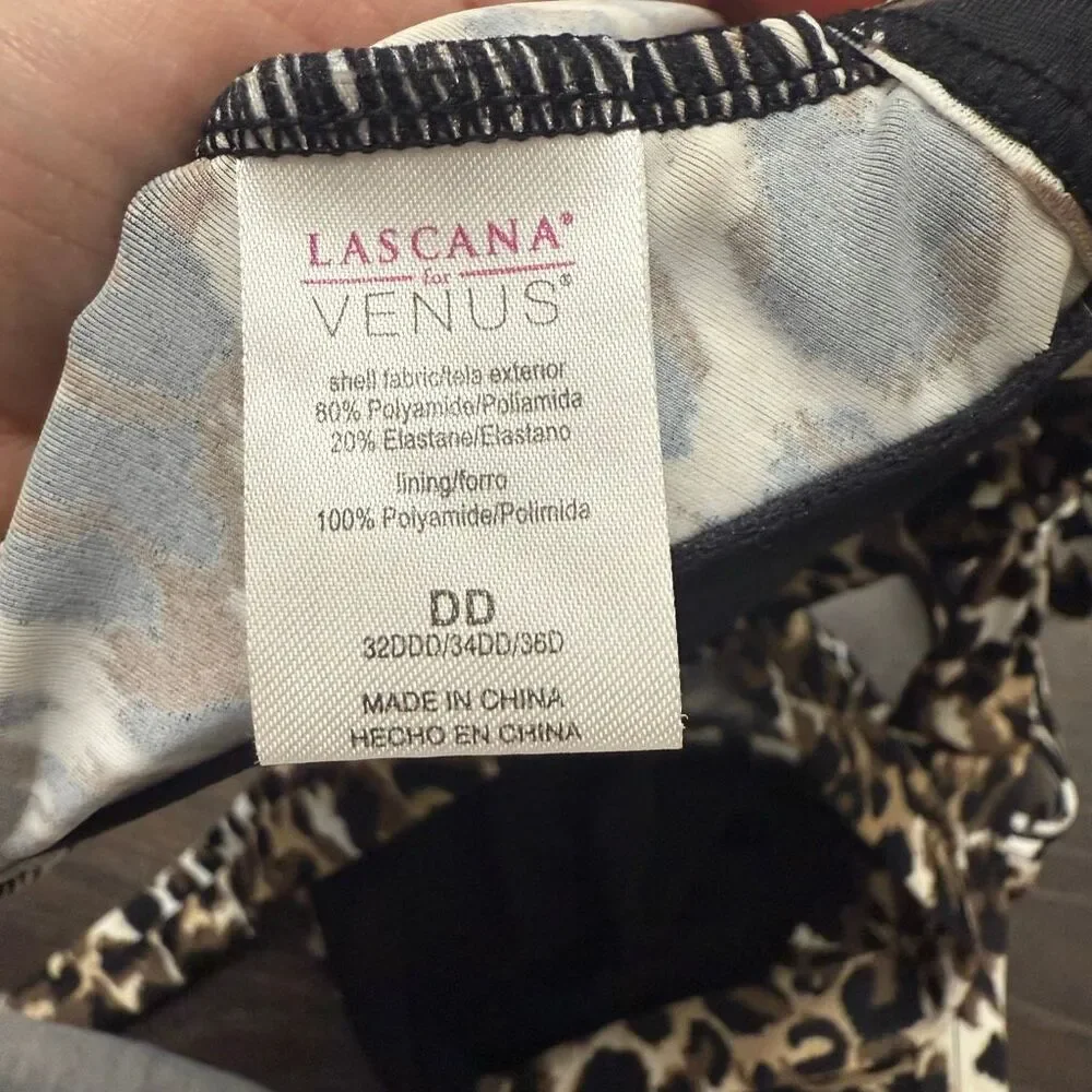 Lascana Women’s 32DDD Leopard Swim Top